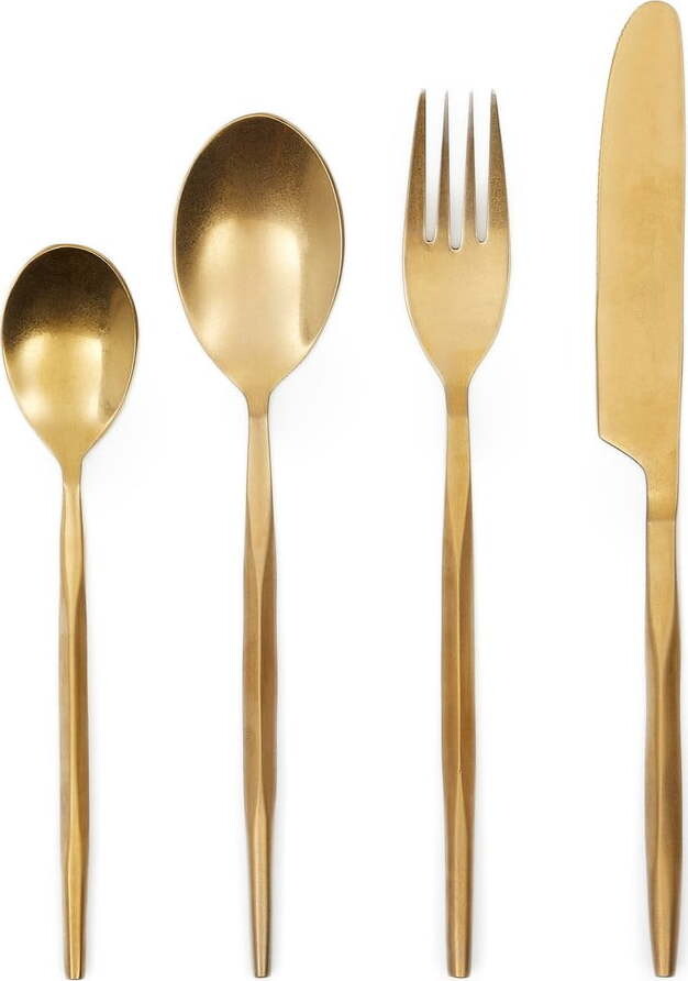 Nerezový příbor 16 ks ve zlaté barvě Ali – Kave Home