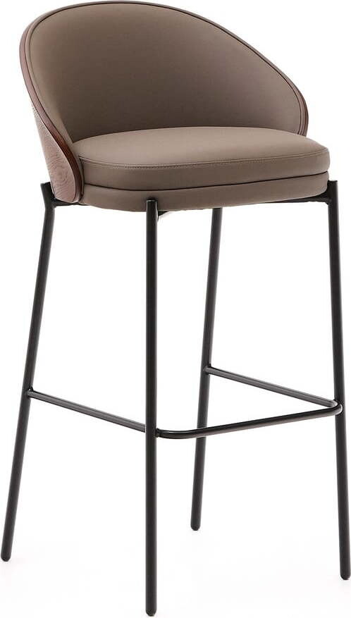 Hnědá barová židle (výška sedáku 77 cm) Eamy – Kave Home