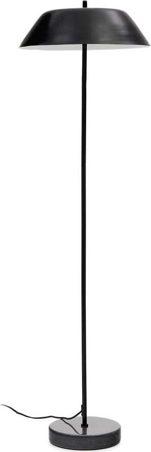 Černá stojací lampa s kovovým stínidlem (výška 153 cm) Sayra – Kave Home