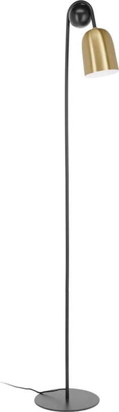 Černá/ve zlaté barvě stojací lampa s kovovým stínidlem (výška 180 cm) Natsumi – Kave Home