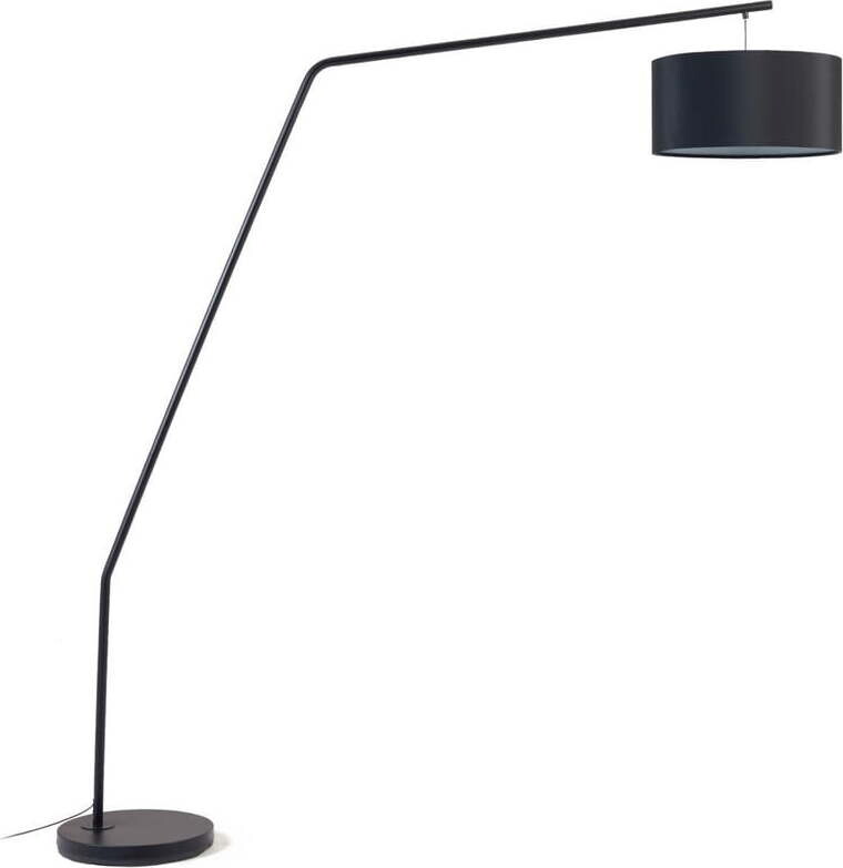 Černá stojací lampa s textilním stínidlem (výška 221,5 cm) Ciana – Kave Home