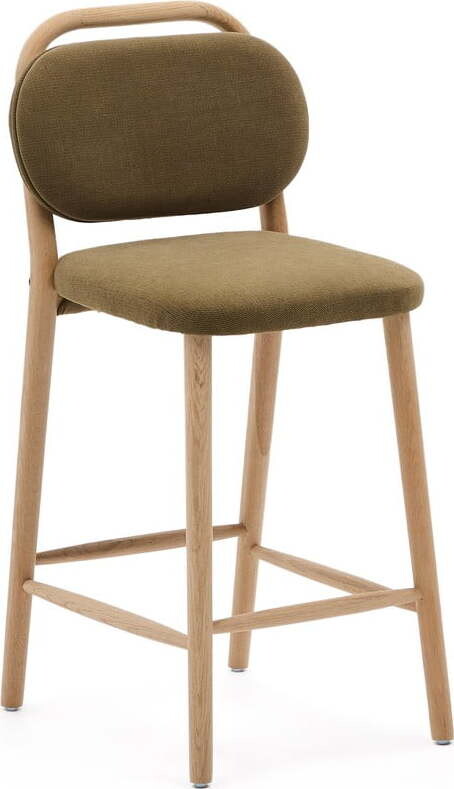 Khaki barová židle (výška sedáku 66 cm) Helda – Kave Home