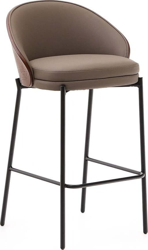 Hnědá barová židle (výška sedáku 65 cm) Eamy – Kave Home