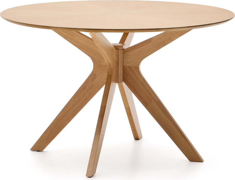 Kulatý jídelní stůl s deskou v dubovém dekoru ø 120 cm Naanim – Kave Home