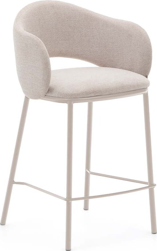 Krémová barová židle (výška sedáku 65 cm) Maina – Kave Home