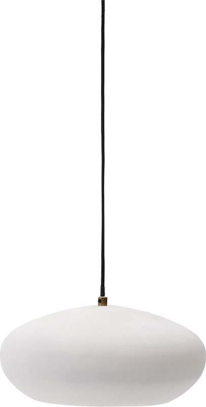 Bílé závěsné svítidlo s kovovým stínidlem ø 40 cm Inda – Kave Home