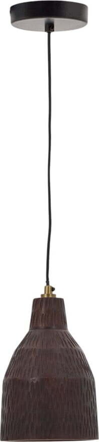 Černé závěsné svítidlo s dřevěným stínidlem ø 15 cm Amire – Kave Home