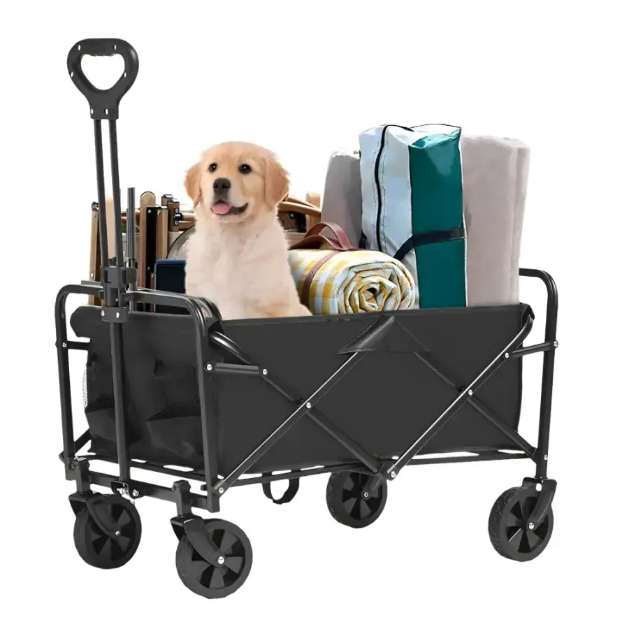 Tempo Kondela Zahradní skládací vozík KARIL, černá