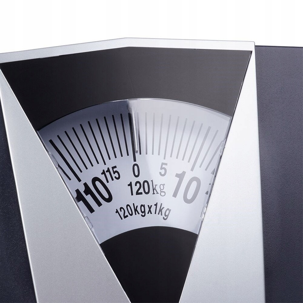 Černá mechanická koupelnová váha 120 kg
