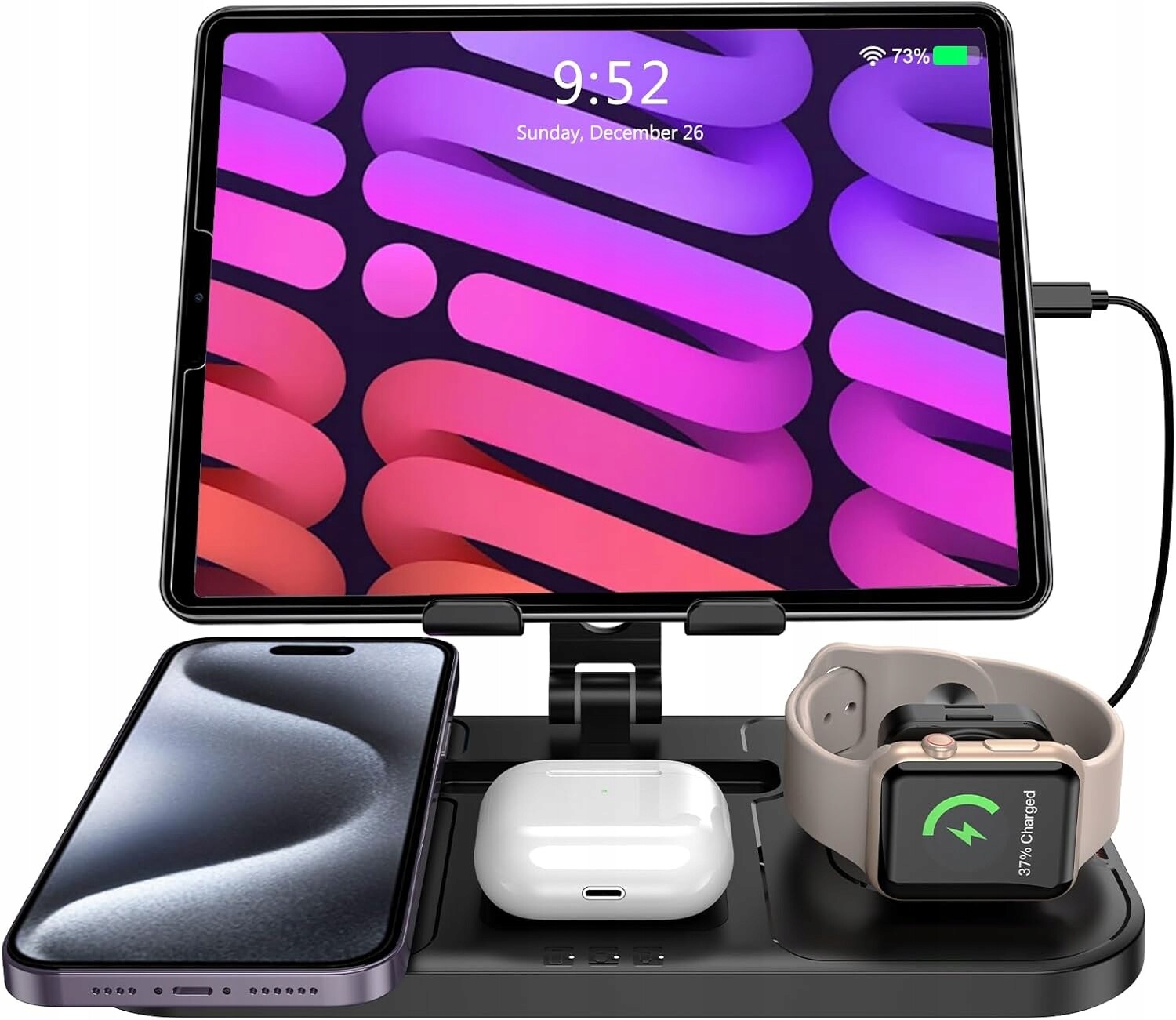 Bezdrátová nabíječka, nabíjecí stanice pro iPad A Pple Watch Neotrix Qi