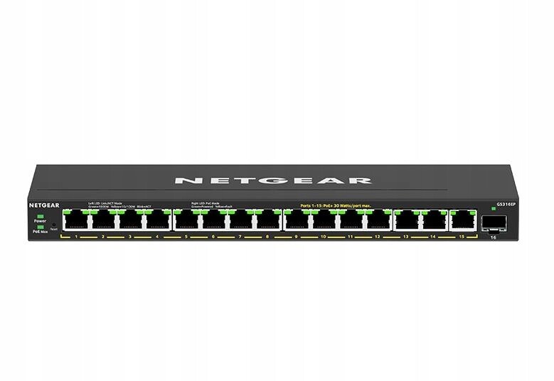 switch spravovatelný Netgear GS316EP-100PES