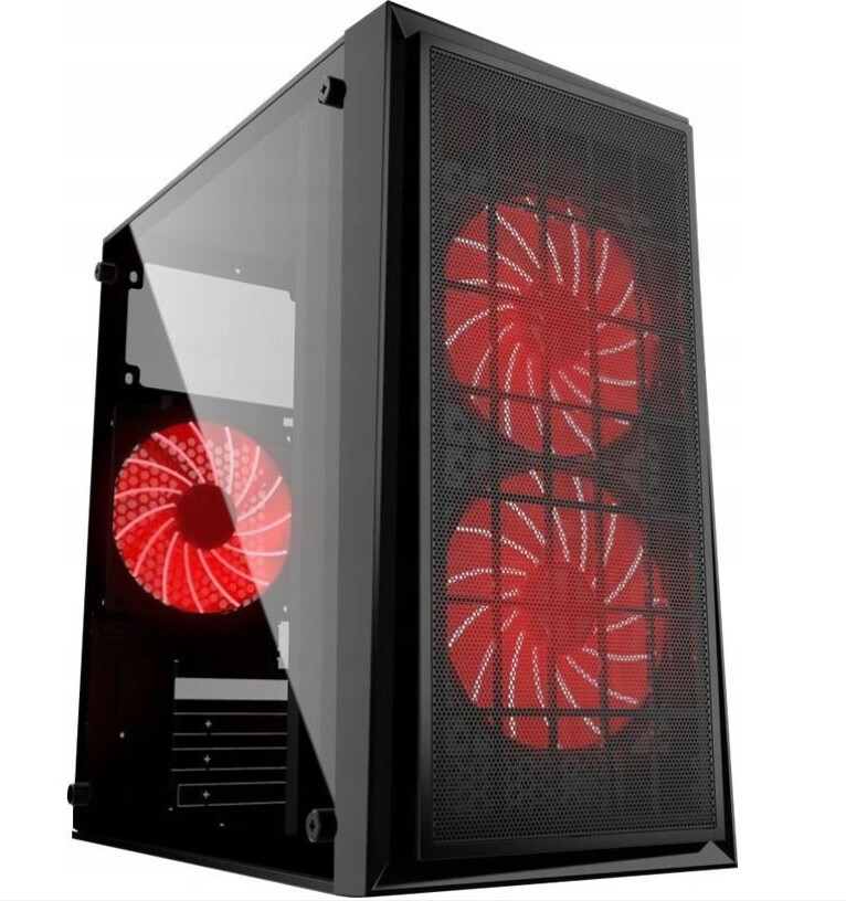 Fornax Herní Pouzdro S Oknem 3x Led ventilátor