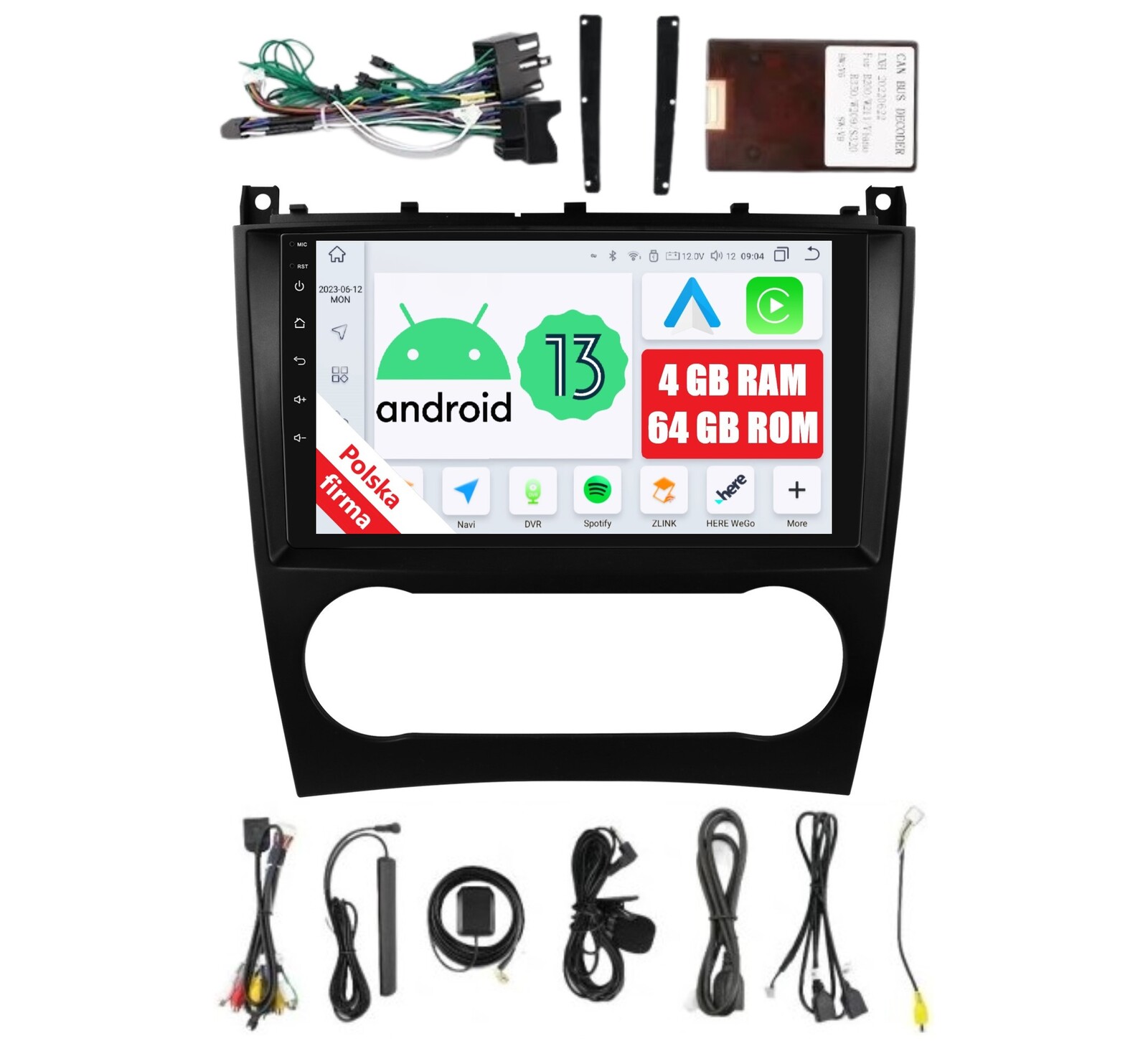 Rádio 2DIN Navigace Android Mercedes G W463 Cls W209 4 Gb Dsp Carplay Lte