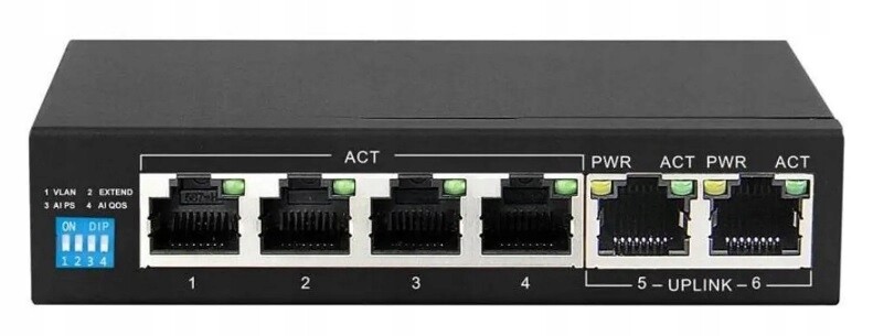 switch Extralink EX.14305 6 portů Uložit a přeposlat