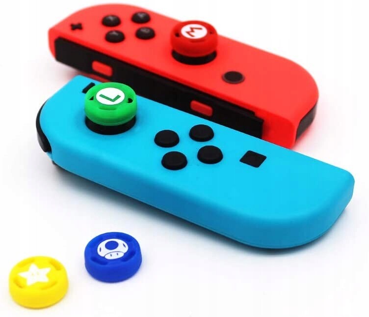 4x Návleky Gumičky Analogy pro Joy-con Na Nintendo Switch /ns Oled Lite Mario