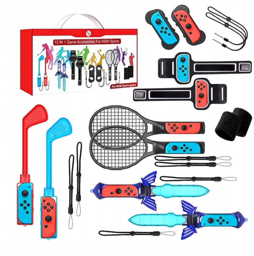 Sada 12 x Příslušenství Držáky Sport Nintendo Switch