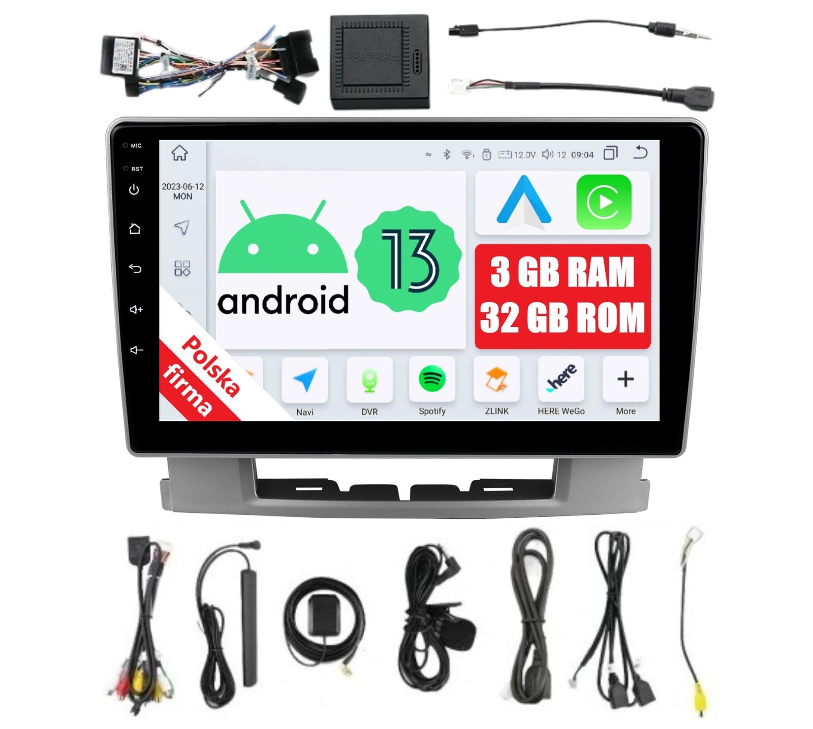 Navigace Rádio 2DIN Android Opel Astra 3/32 Gb Dsp Carplay Lte