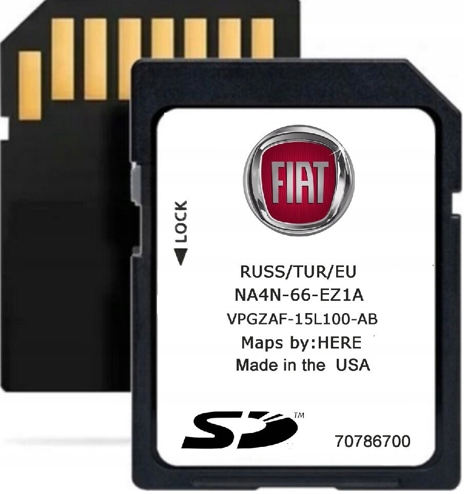 Mapa Karta Navi Fiat 124 Spider NA4N-66-EZ1A Europa 2020