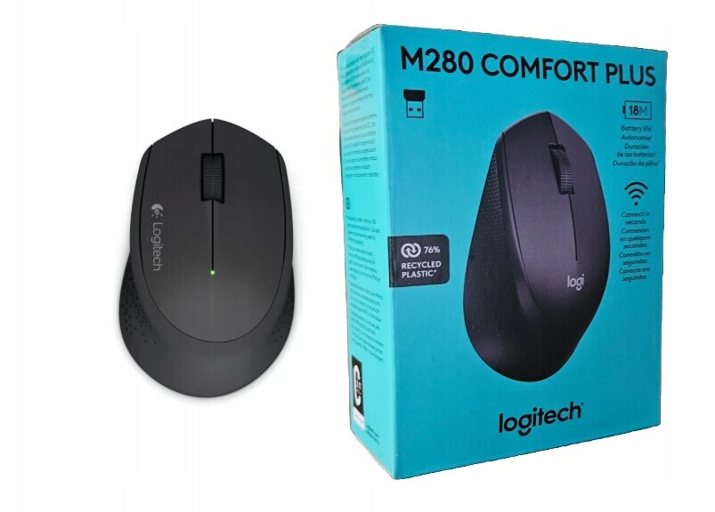 Bezdrátová myš Logitech M280 optický senzor 1000DPI Usb 2.4G Myš
