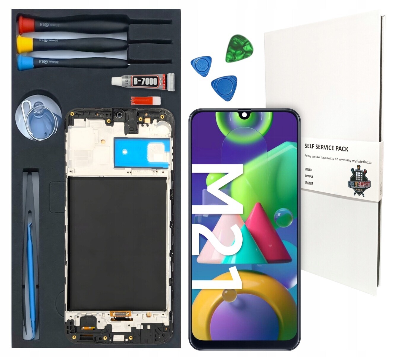 LCD displej Pro Samsung Galaxy M21 Incell Rámeček Výměnná Sada M215