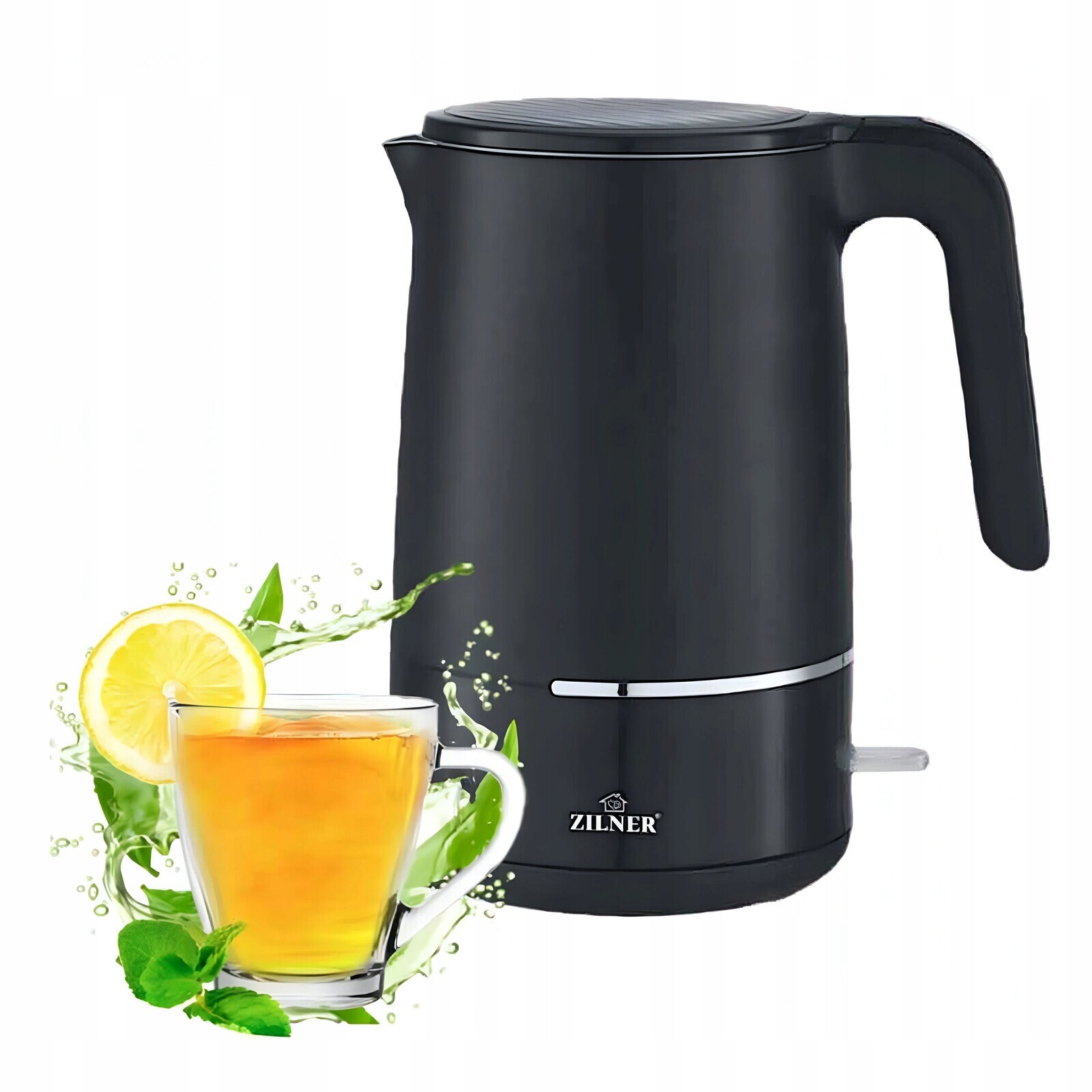 Elektrická varná konvice 1.5 L Zilner Ocel Nerezová 2-vrstvá Auto Vypnout 2200 W