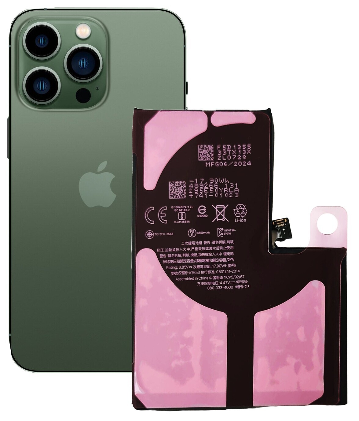 Baterie pro Apple iPhone 13 Pro Max 4650 mAh, možnost přepsání No Message