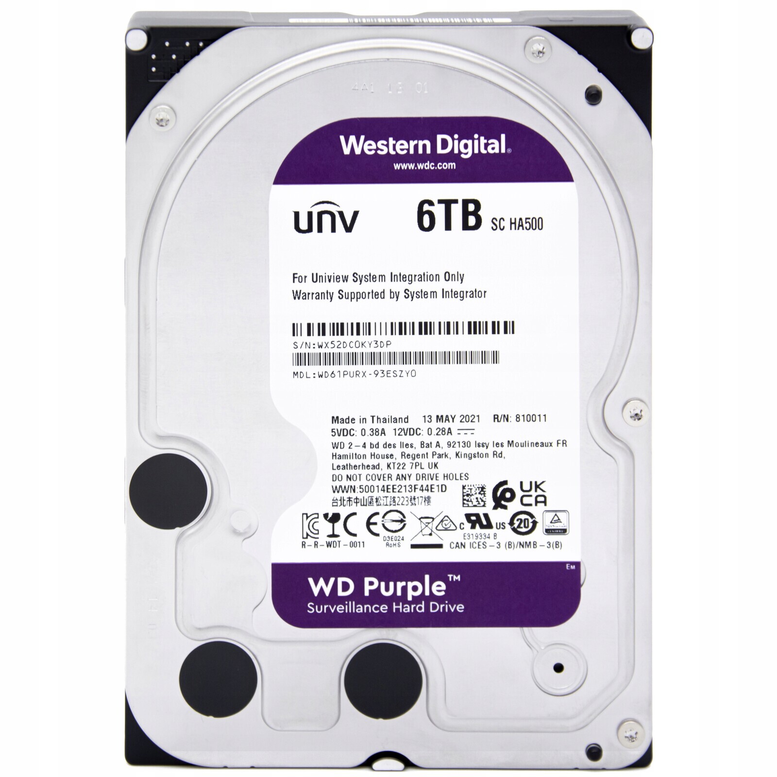 pevný disk pro monitorování WD61PURX 6TB Sata 3,5