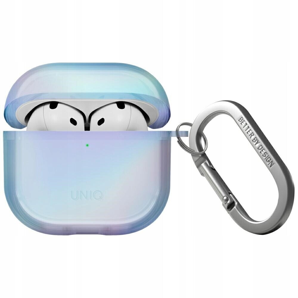 Pouzdro Uniq Iridescia pro AirPods 4 Hang Case modré