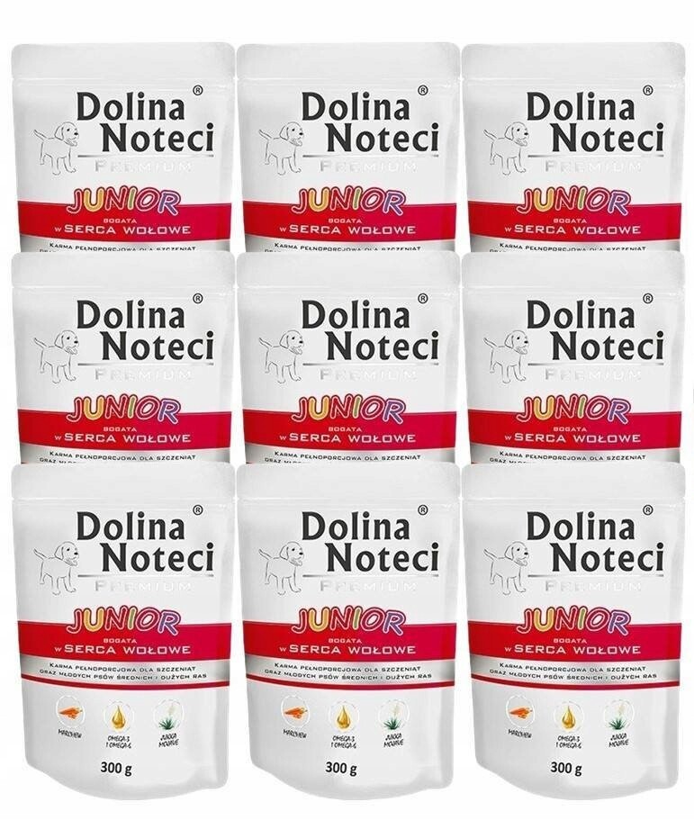 Dolina Noteci Premium Junior bohaté na hovězí srdce 24 x 300g