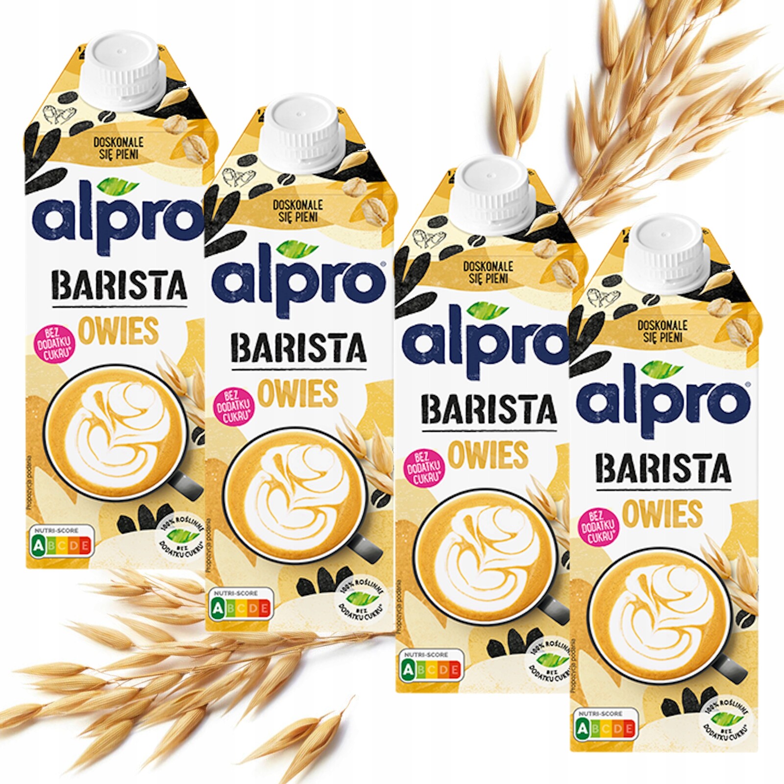 Alpro Kávový barista Ovesný nápoj bez cukru 8x750 ml