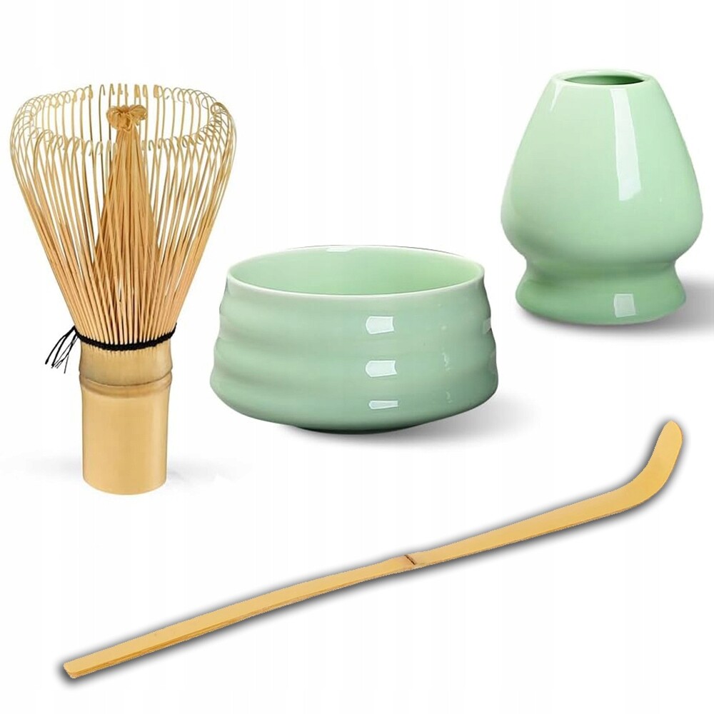 Dárkový Na Čaj Matcha Matchy Šálek Metla Stojánek Lžička 4KS