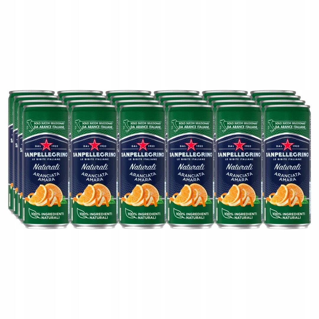 San Pellegrino Aranciata Amara 24x 330ml italský sycený nápoj pomeranč