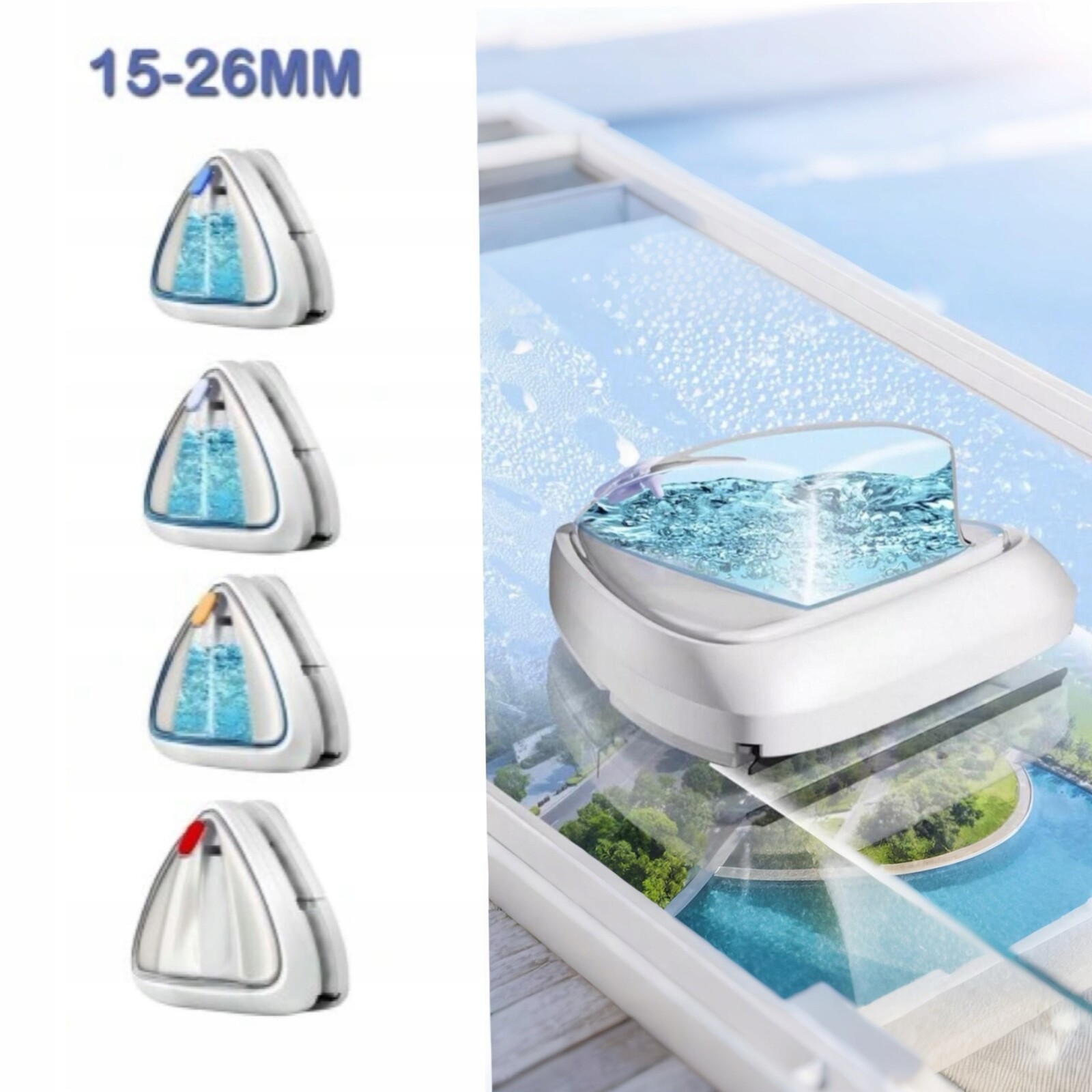 Myjka Do Mycia Okien Magnetyczna Przyssawka Dwustronny 15-26MM