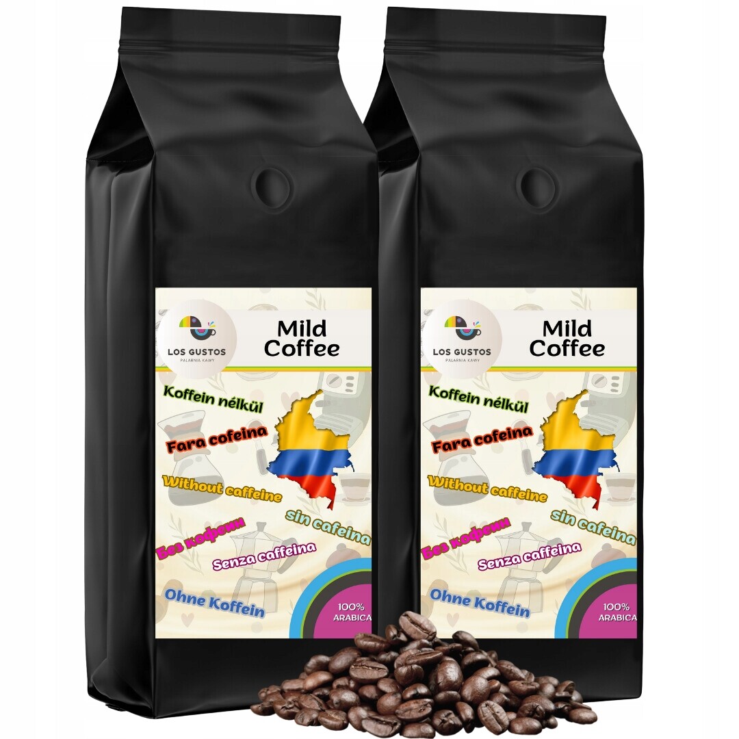 Káva zrnková Mild Coffee Bez kofeinu 2x 1000g