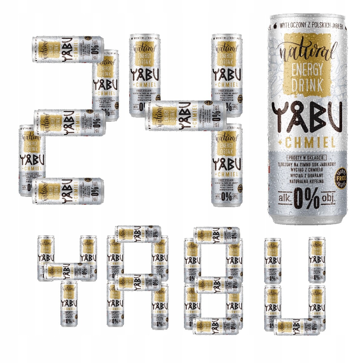24 x Yabu – Přírodní energetický nápoj chmel 250 ml