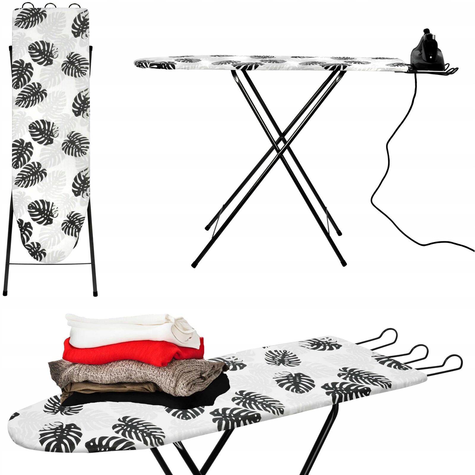 Žehlicí Prkno 100 x 30 CM Odolné, Moderní, Nastavitelné, Skládací