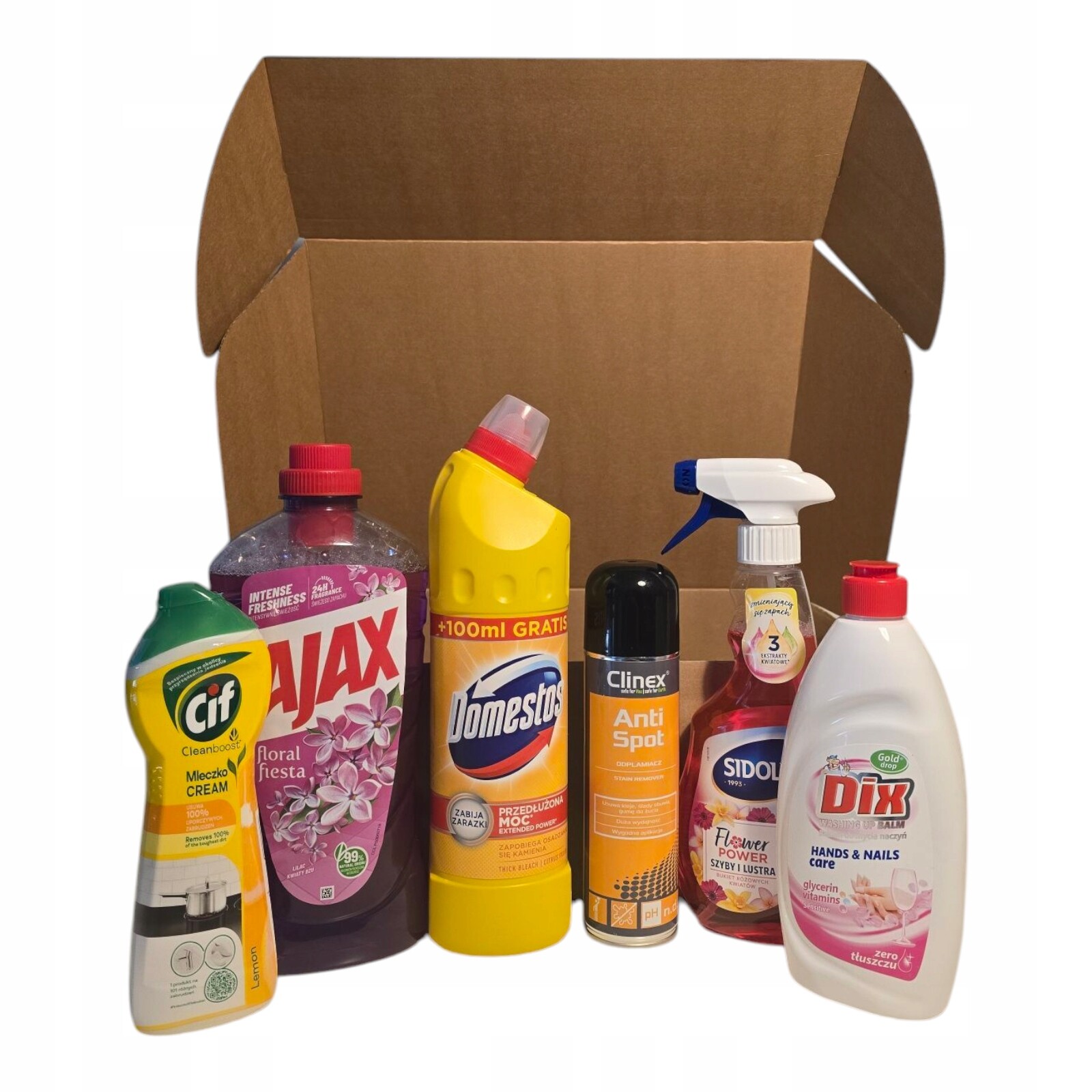 Čisticí prostředky – sada 5 univerzálních kapalin a 1 pro odstraňování lepidla