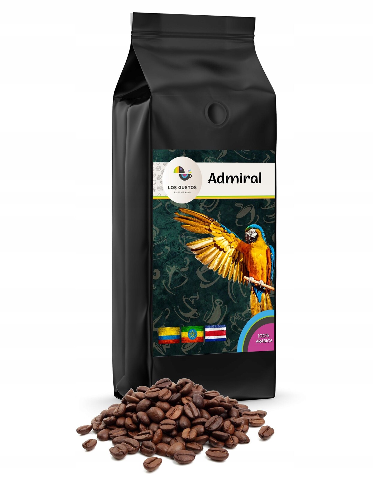 Káva zrnková 1 kg Admiral Čerstvě pražená Los Gustos