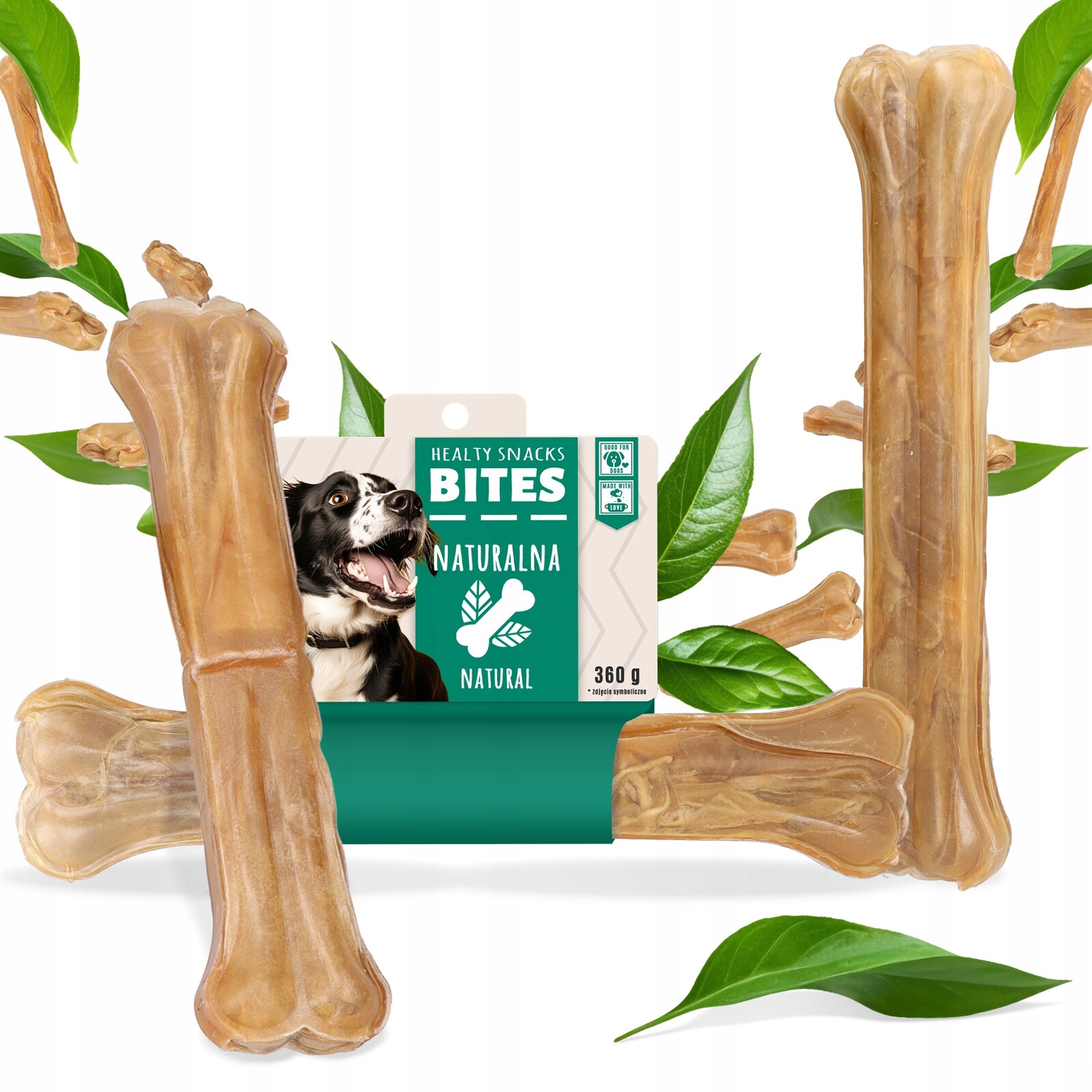 5x Kost Psa Lisovaná Přírodní 31 cm Kousátko Pochoutky Žvýkací Hovězí