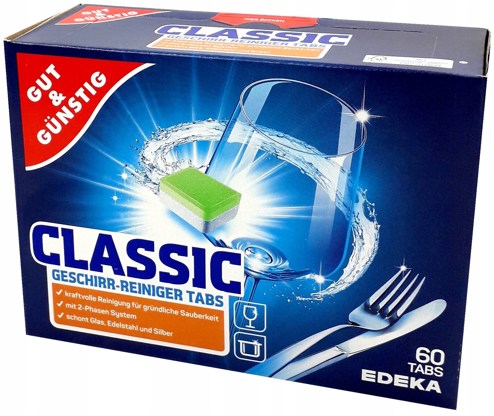 2 x tablety do myčky Gut&Gunstig Classic 60 kusů