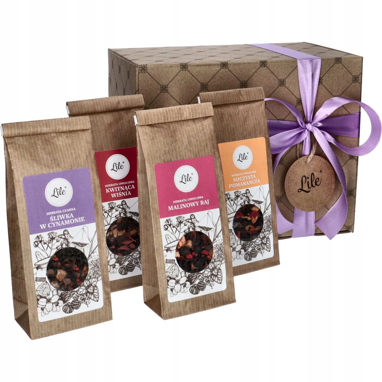 Čajový set 4 příchutě dárek krabička ozdobný giftbox pro vaše nejbližší