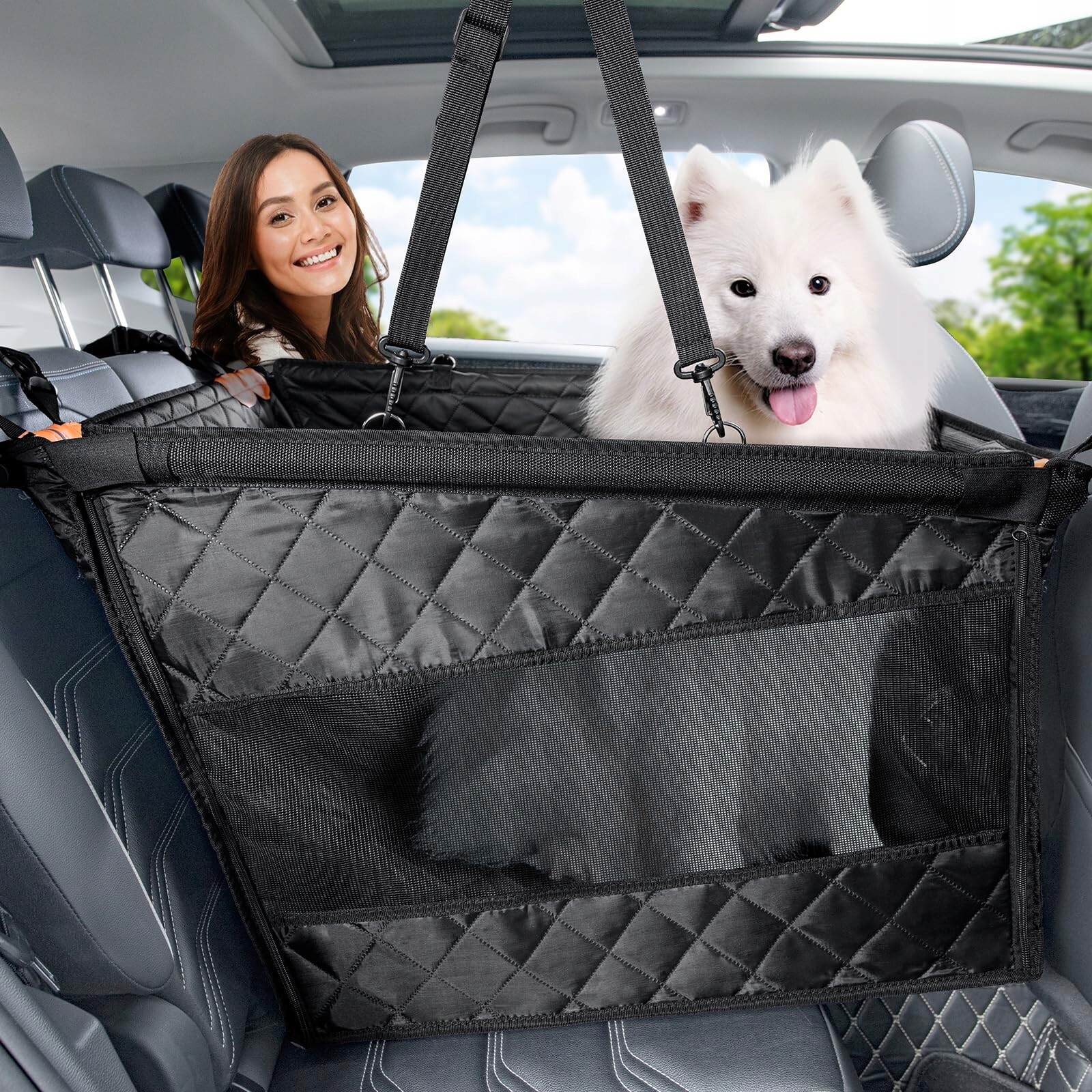 Pecute Zesílené voděodolné autosedačkové křeslo pro střední a velké psy