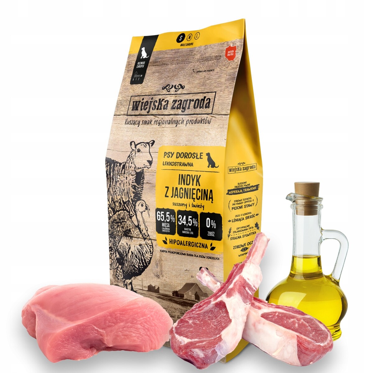 Wiejska Zagroda Krůta Jehněčí 2kg Malá Plemena malá Křupky S