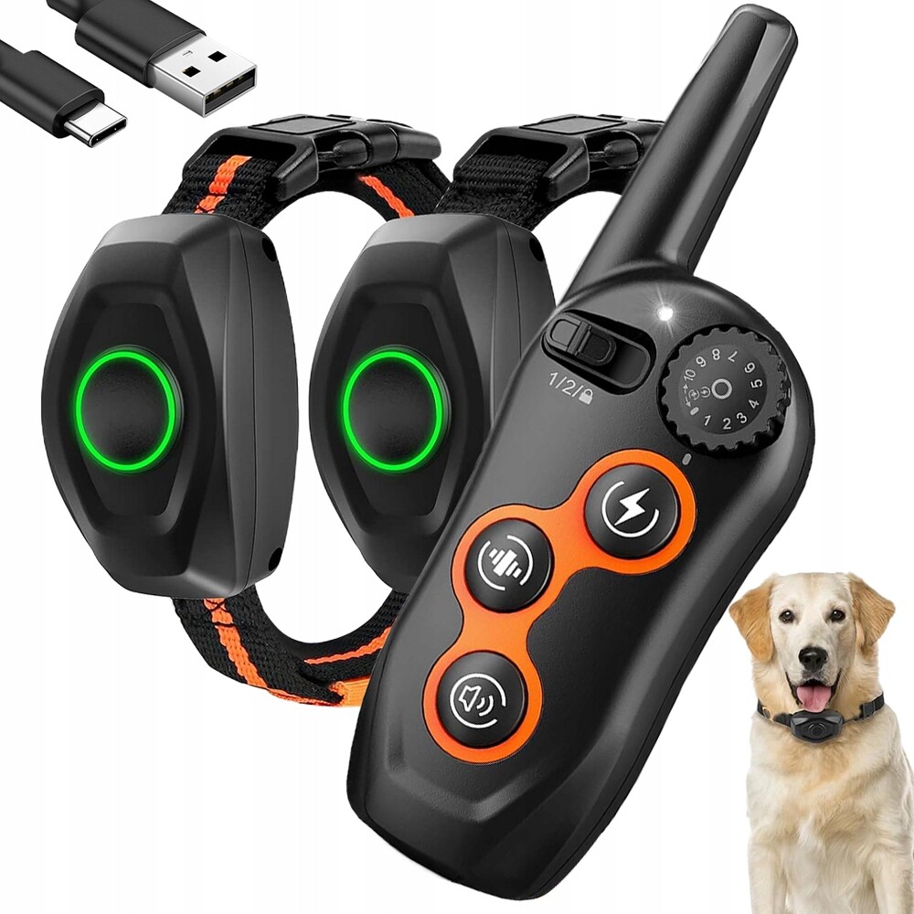 Elektrický výcvikový obojek pro psa Vodotěsný IPx7 Treser pro psy LCD Pilot