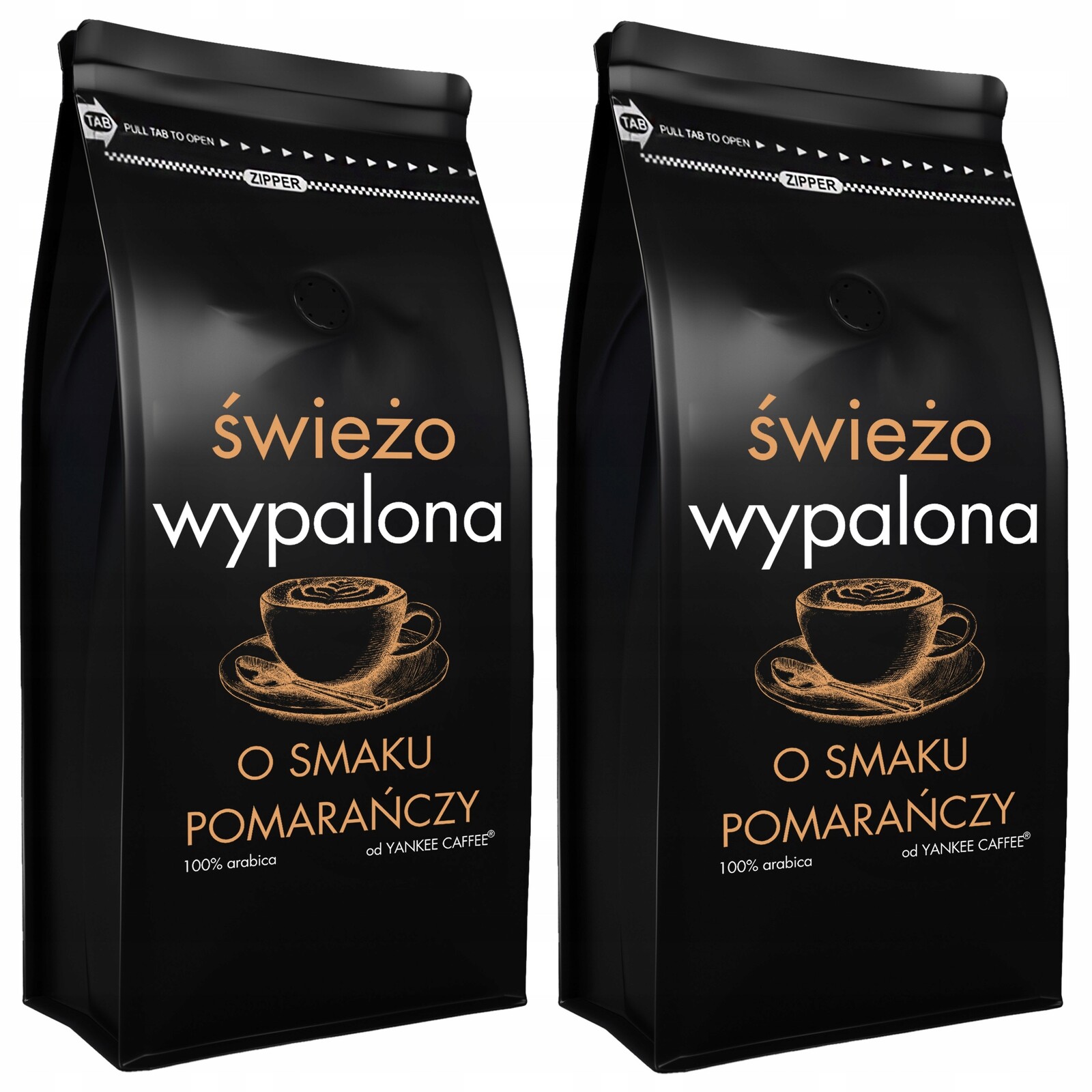 Káva zrnková 2x1kg Čerstvě Pražená 100% Arabica příchuť Pomerančová