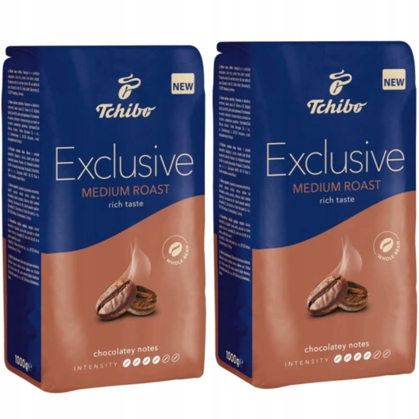 Sada Tchibo Exclusive Medium Roast 1 kg Káva Zrnková x2