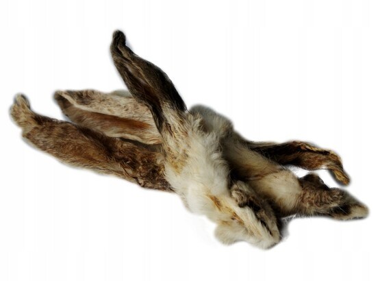 Přírodní kousátko pro psy a štěňata Balto Králičí ucho s kožešinou 500 g