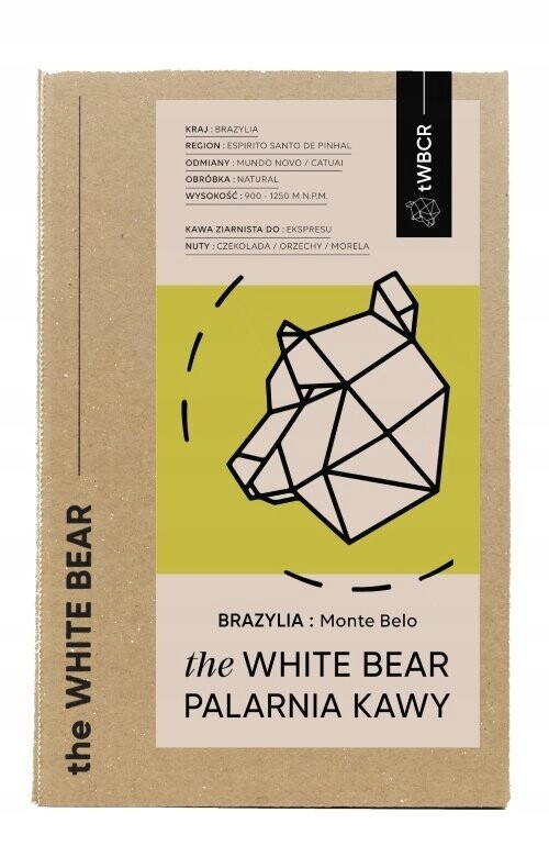 Káva zrnková The White Bear Brazílie Monte Belo 1kg