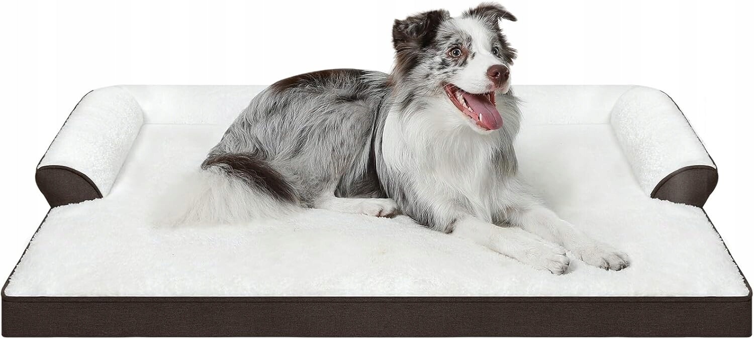 Pelíšek pro psa Polštář velký ortopedický 89x63x15.6 cm Hnědý