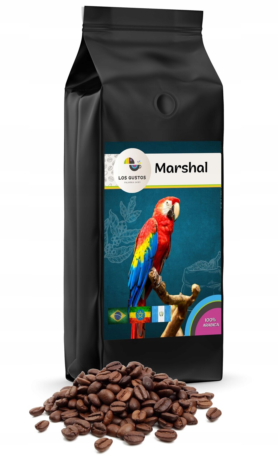 Káva zrnková 1kg Marshal Čerstvě pražená Los Gustos